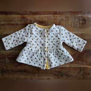 Quilted Floral Print Baby Jacket